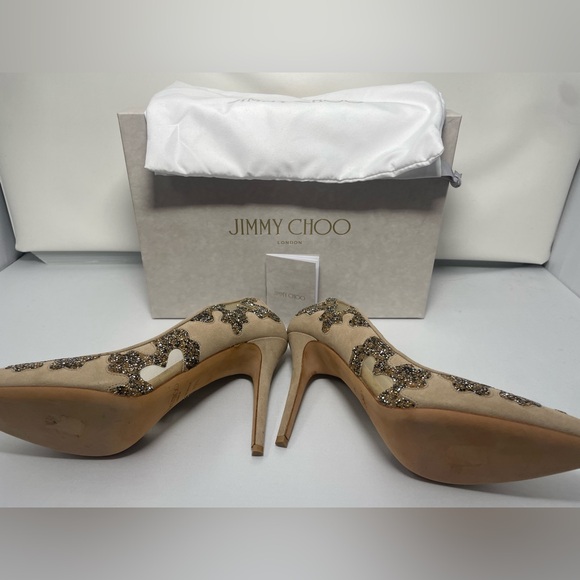 Jimmy Choo Glittering Gold Heels - Picture 1 of 4